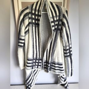 Fuzzy cardigan sweater